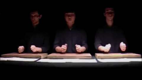 Performance of Thierry De Mey's Table music